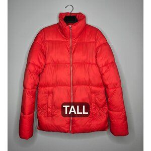 Old Navy Red Puffer Jacket – Zip Front – Size M Tall